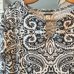 Black and white print dress